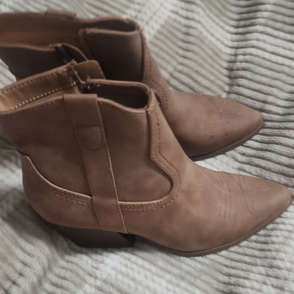 Tan Low Cut Booties